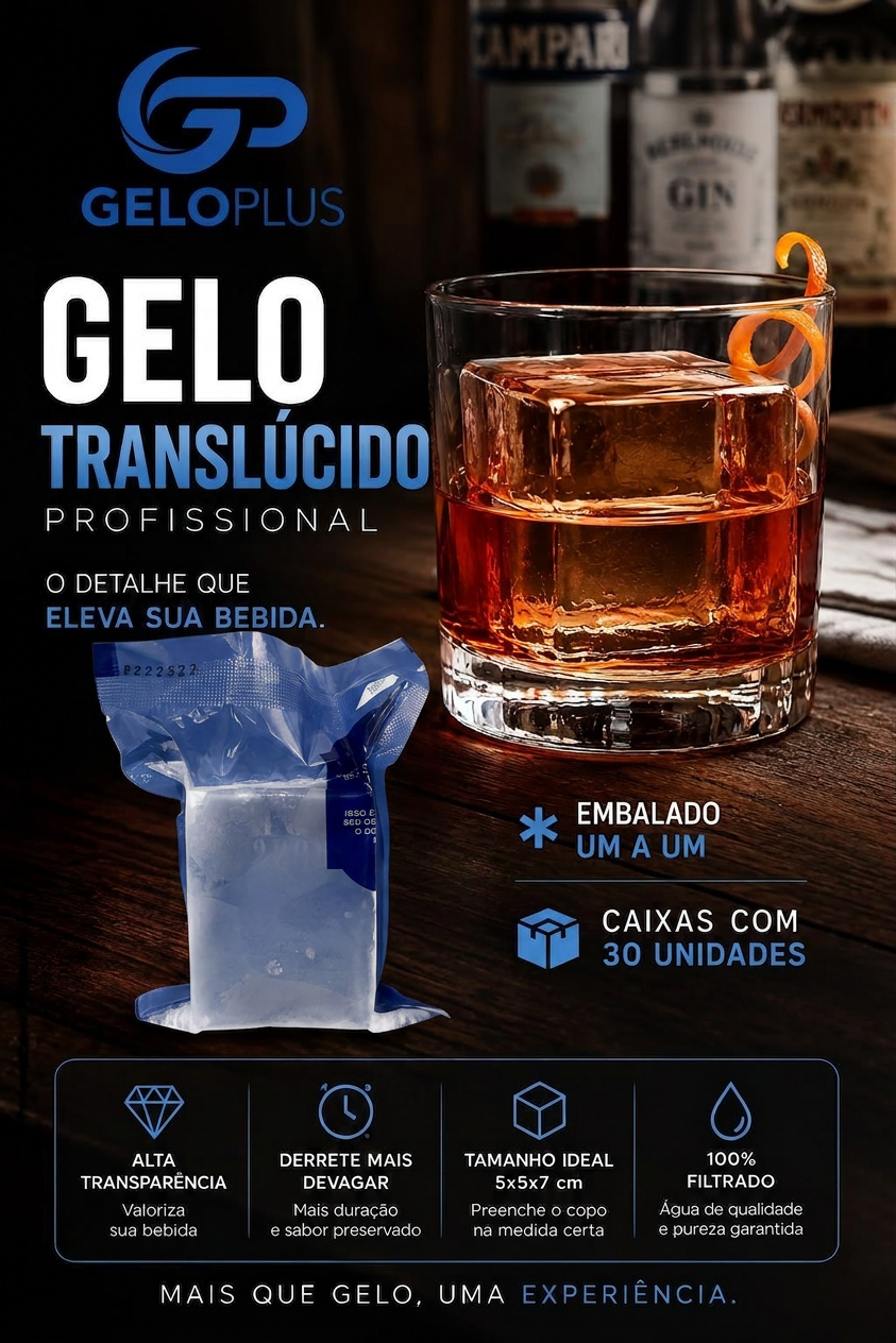 Gelo Translúcido Premium